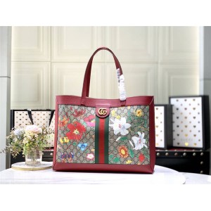 gucci中国官方网古奇Ophidia系列GG花卉中号购物袋547947