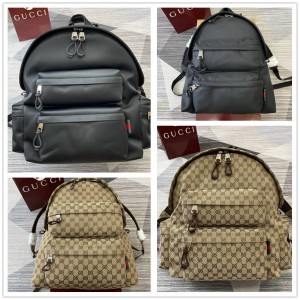古驰包GUCCI 800265/800182 标识中号/大号背包双肩包（尼龙帆布）