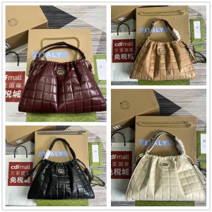 gucci官网中文版古驰 746210 Deco系列中号绗缝托特包