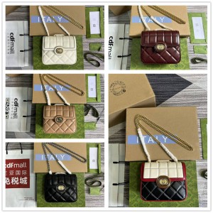 gucci官网中文版古驰 741457 Deco系列迷你肩背包链条包