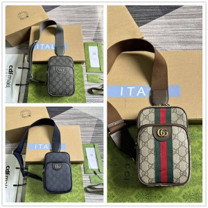 香港gucci官网古驰 752565 Ophidia系列GG迷你手袋胸包