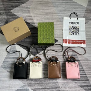 古驰女包GUCCI 739079 Diana竹节迷你托特包