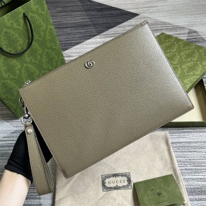 澳洲gucci官网古驰 475317 GG Marmont系列手拿包（大象灰）