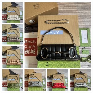 gucci美国官网古驰 764255 Horsebit Chain中号肩背包