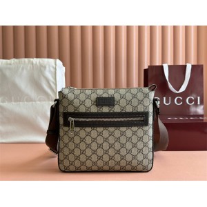 gucci香港官网古驰 406410 GG高级人造帆布男士邮差包（帆布）
