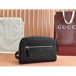 古驰官方网站GUCCI 419775 男士GG压纹皮革手拿包