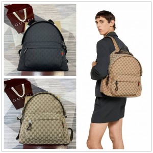 gucci中文官网古驰 824624 饰织带中号GG背包双肩包