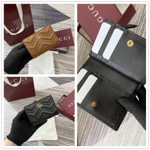 香港gucci官网古驰 773427 GG Marmont系列绗缝卡包钱包