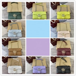 gucci旗舰店古驰 837267 GG Marmont系列中号肩背包链条包