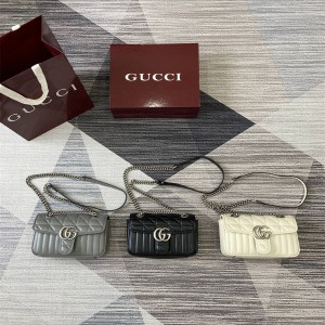 gucci官方网站古驰 446744 GG Marmont系列迷你新版链条包