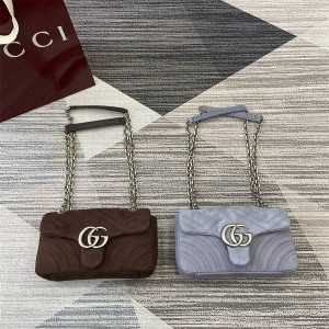 gucci包包古驰 837280 GG Marmont系列小号肩背包（磨砂链条包）