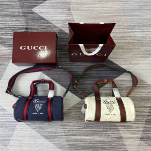 gucci官方网站古驰 816865 GG 系列小号印花帆布旅行包