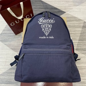 古驰男包GUCCI 821643 GG系列印花帆布大号背包双肩包