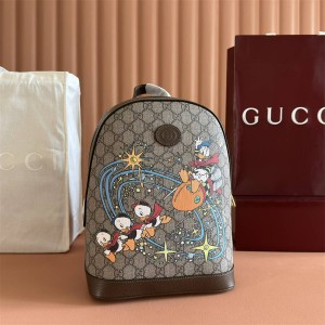 古驰552884 Disney x Gucci 迪士尼唐老鸭印花小号双肩包