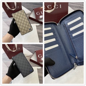 古驰旗舰店GUCCI 822051 GG Supreme系列双色全拉链钱包