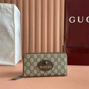 gucci批发古驰 473953 Neo Vintage GG Supreme长款拉链钱包