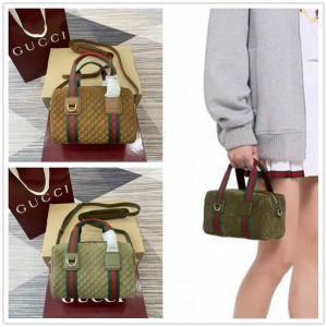 gucci包包古驰 859975 GG迷你手袋波士顿手提包（绒面磨砂）