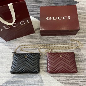 gucci官方网站古驰 837742 GG Marmont系列链带钱包链条包