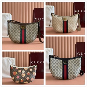 gucci法国官网古驰 598125 Ophidia系列GG小号肩背包月牙包