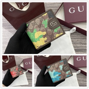 古驰官方网站GUCCI 834271 Ophidia系列双折钱包（迷彩）
