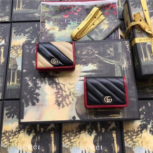 gucci钱包价格古驰官网新款奢侈品代购网真皮GG Marmont 系列卡包573811