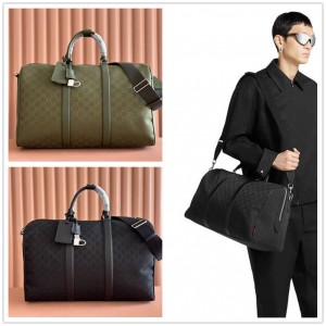gucci中国官网古驰 834457 GG帆布中号旅行包旅行袋