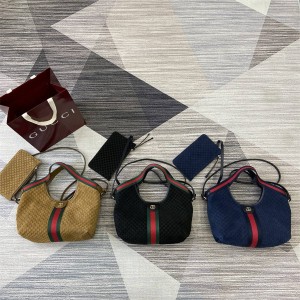 gucci香港官网古驰 860845 Giglio系列小号托特包（绒面磨砂）