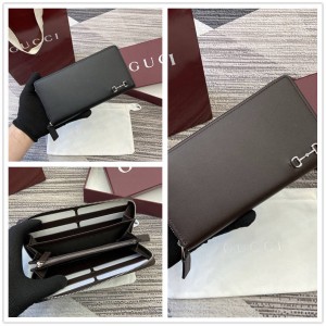 gucci中文官网古驰 846954 饰马街扣长款拉链钱包