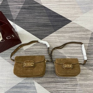 GUCCI古驰 847064/847063 Horsebit 1955 Aura系列迷你/小号肩背包