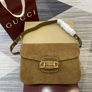 gucci批发古驰 836890 Horsebit 1955系列中号肩背包（绒面磨砂）
