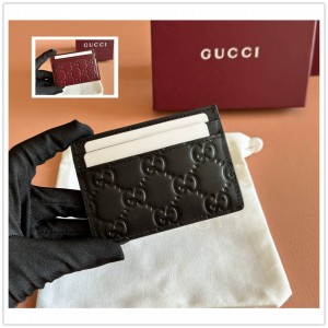 gucci美国官网古驰 847204 GG Emblem系列卡片夹卡包