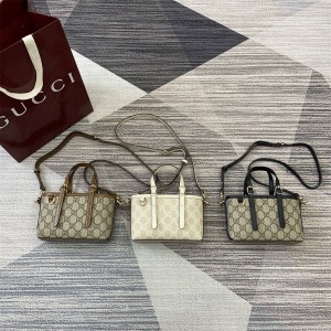 gucci香港官网古驰 855491 GG Emblem系列迷你手袋