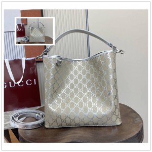 gucci女包古驰 815118/815103 GG Emblem系列小号/中号水桶包