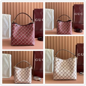 gucci价格古驰 815118/815103 GG Emblem系列小号/中号水桶包