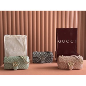 gucci包价格古驰 837267 GG Marmont系列中号肩背包（水晶钻）