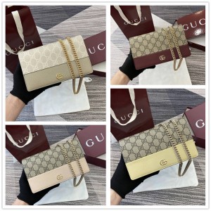 gucci包多少钱古驰 497985 GG Marmont系列拼色链条包