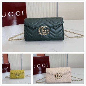 gucci香港官网古驰 837745 GG Marmont系列链条包