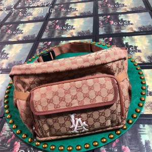 Gucci/古奇代购官网男包新款帆布印花LOGO腰包胸包536842-古驰