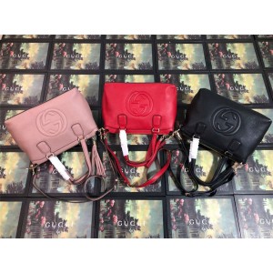 Gucci/古奇官网女包经典大LOGO双GG全皮拉链购物袋托特包308362-古驰