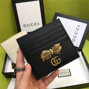 GUCCI古驰官网中文官网古奇金属蝴蝶结GG卡包卡片夹524305