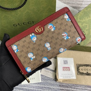 Doraemon x Gucci古驰中文官网古奇联名系列全拉链式钱包647787