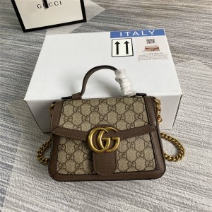 GUCCI古驰包包官网价格古奇GG Marmont Mini帆布斜挎包547260