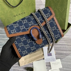 gucci价格古奇官网GG Denim系列Dionysus系列迷你链条包401231