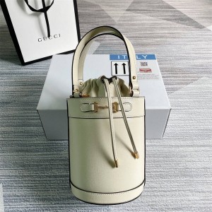 GUCCI古驰637115 真皮马衔扣1955系列小号水桶包