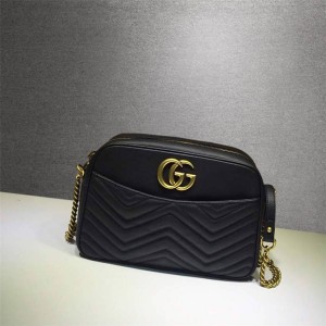 Gucci/古奇官方网站女包真皮marmonf GG链条单肩包443499