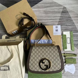 古驰699210 Gucci Blondie系列中号帆布马鞍包