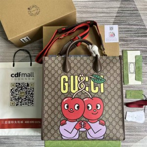 GUCCI古驰703264 Gucci樱桃印花中号托特包