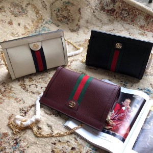 Gucci/香港古奇正品专卖店女包新款真皮Ophidia 系列小号肩背包503877