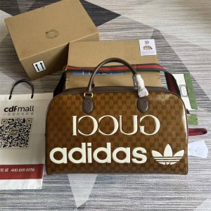 古驰702422 旅行袋 adidas x Gucci联名系列大号旅行包