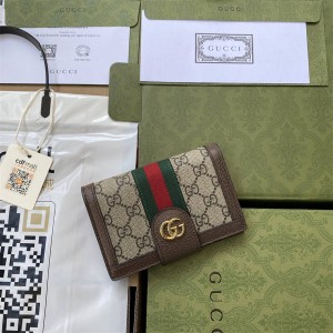 GUCCI古驰598914 Ophidia系列GG护照夹